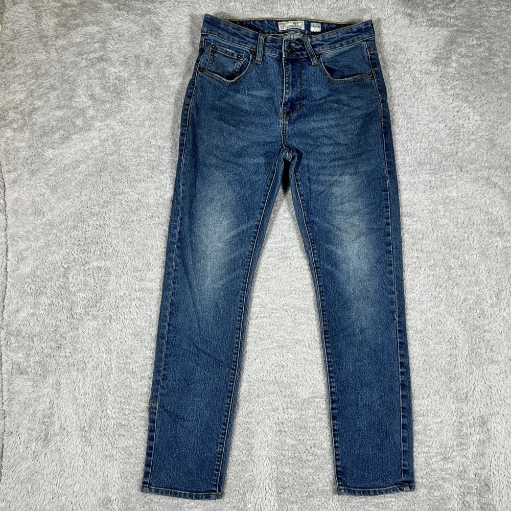MBX Premium Denim Goods Mens Blue Slim Straight Leg Jeans 30x30 Medium Wash